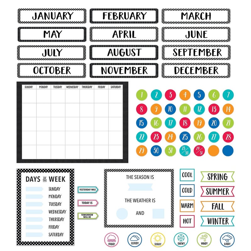 Creative Teaching Press CTP Core DÃ©cor Calendar Set Bulletin Board, Classroom Calendar, 67-Piece Set (Creative Teaching Press 10168) - Image 3